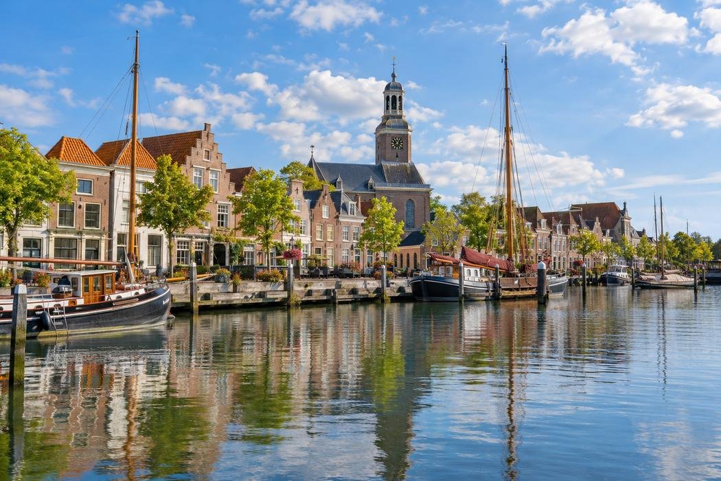 Illustratie van de haven van Oud-Beijerland
